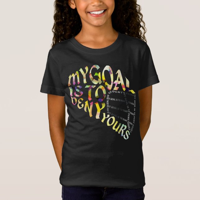 Lacrosse Goalie Mask Word Art Wordle T-Shirt (Front)