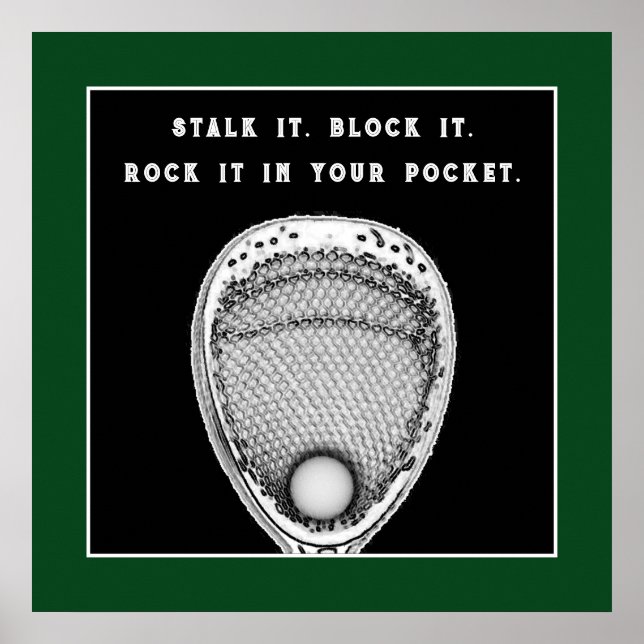 Lacrosse Goalie Motivational Poster (Front)