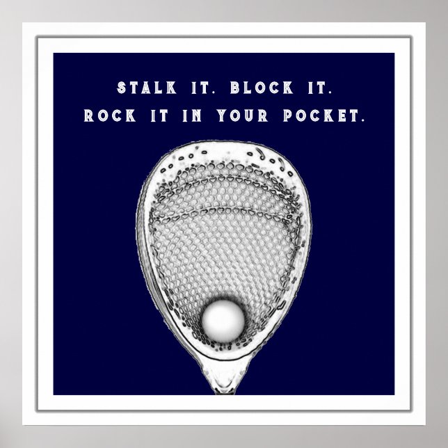 Lacrosse Goalie Poster (Front)