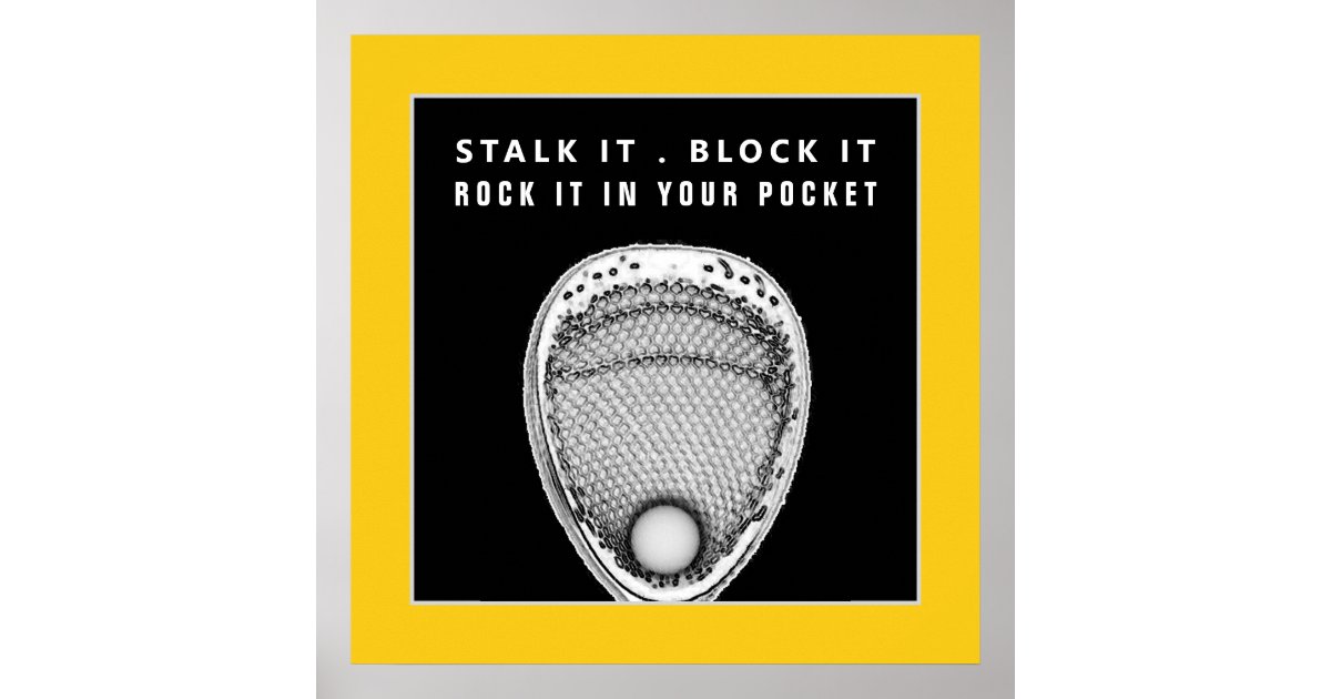 Lacrosse Goalie Poster Zazzle
