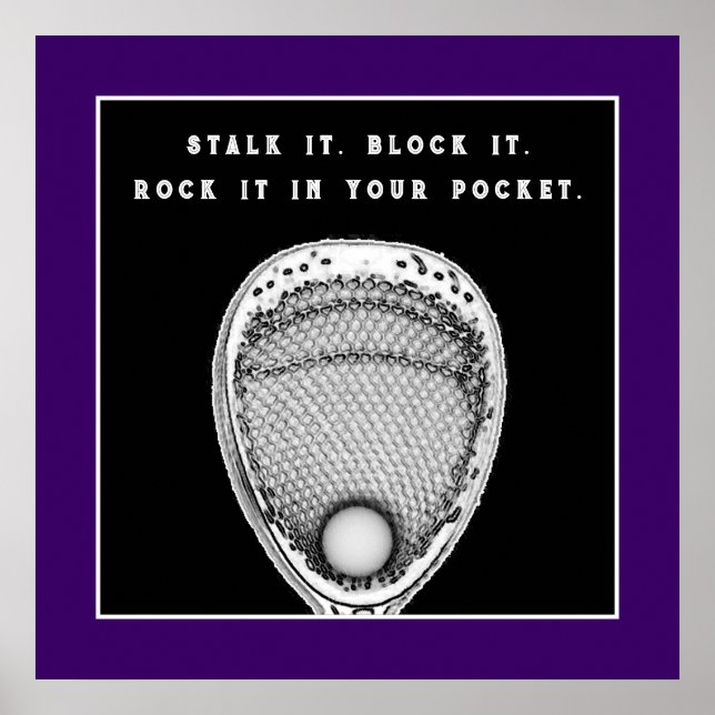 Lacrosse Goalie Purple Poster (Front)