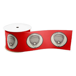 Lacrosse Goalie Red Satin Ribbon