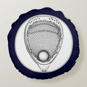 Lacrosse Goalie Sports Round Pillow