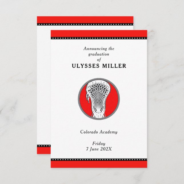 Lacrosse Graduation Announcement (Front/Back)