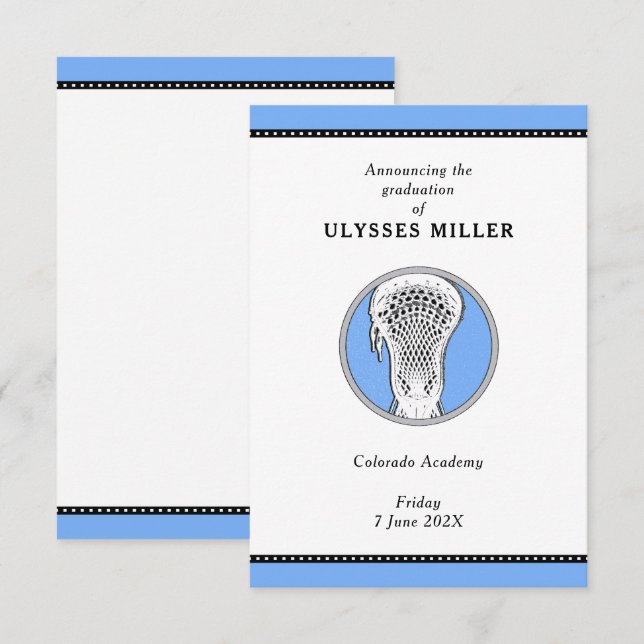 Lacrosse Graduation Announcement (Front/Back)