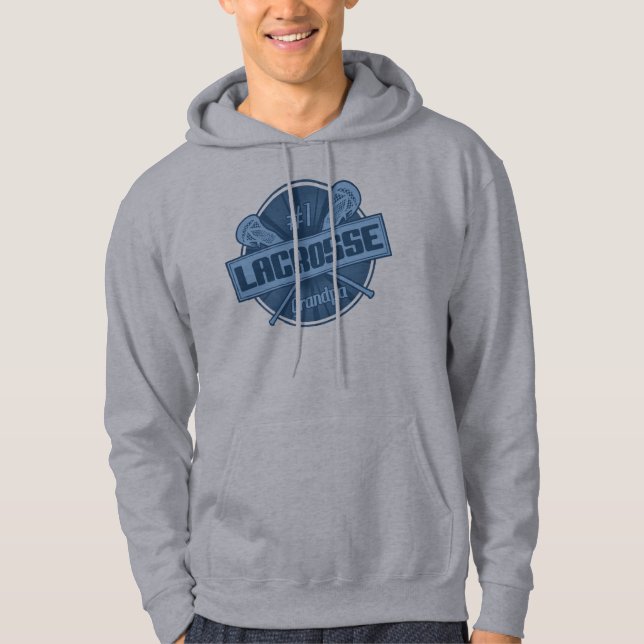 Lacrosse Grandpa Name and Number Back Print hoodie (Front)
