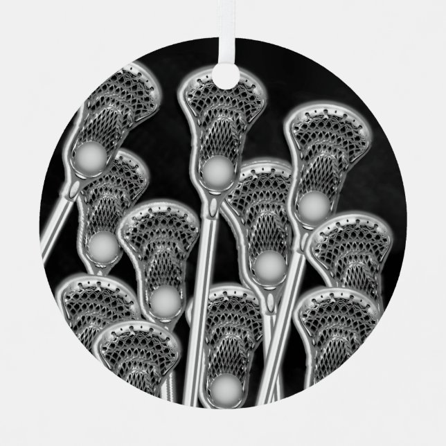 Lacrosse Green Personalized Award Ceramic Ornament (Front)