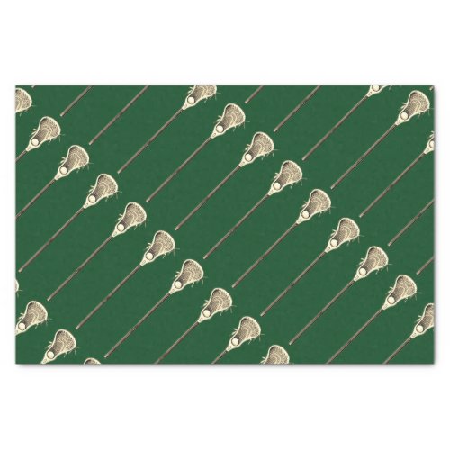 Lacrosse Green Sports Tissue Paper