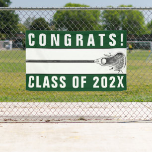 Lacrosse Green Team Congrats Banner