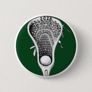 Lacrosse Green Team Gifts Button