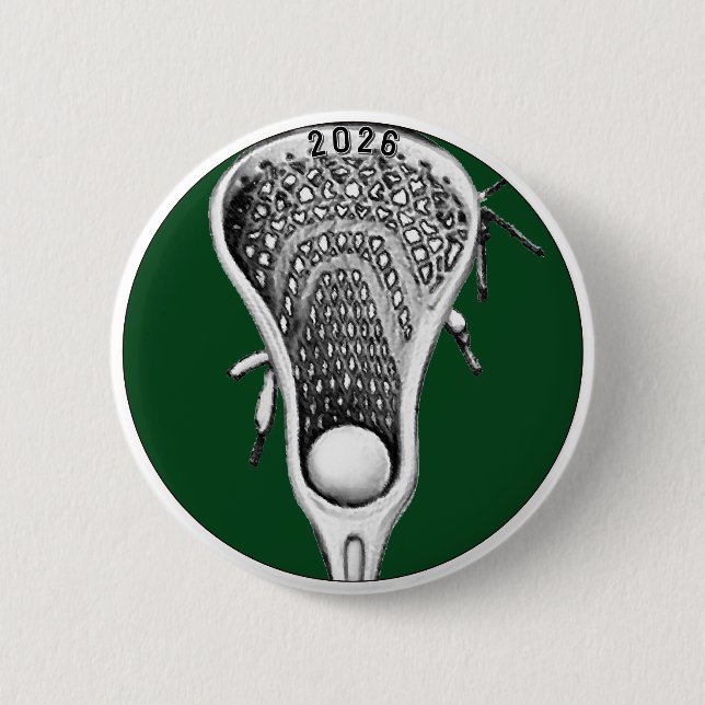 Lacrosse Green Team Gifts Button (Front)