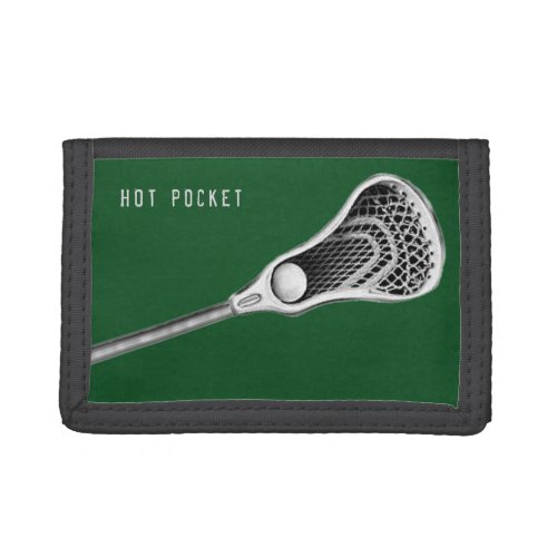 Lacrosse Green Trifold Wallet