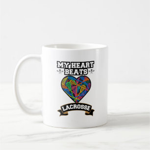 Lacrosse Heart Sticks Passion Sport Love Game Coffee Mug