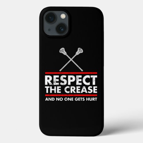 Lacrosse Hockey Midfield Defense Attack Goalie S T iPhone 13 Case