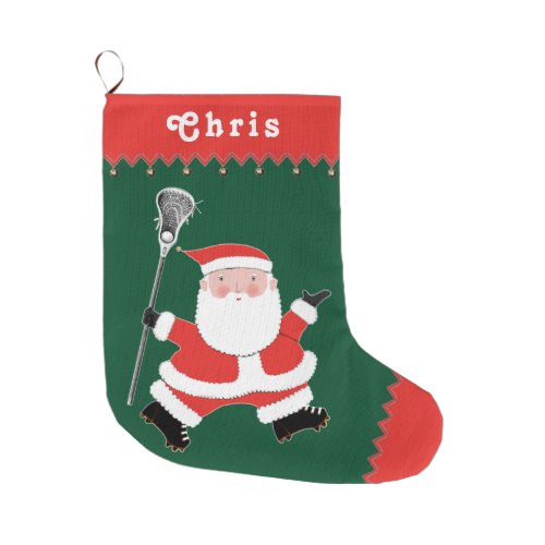 Lacrosse Holiday Gift Large Christmas Stocking