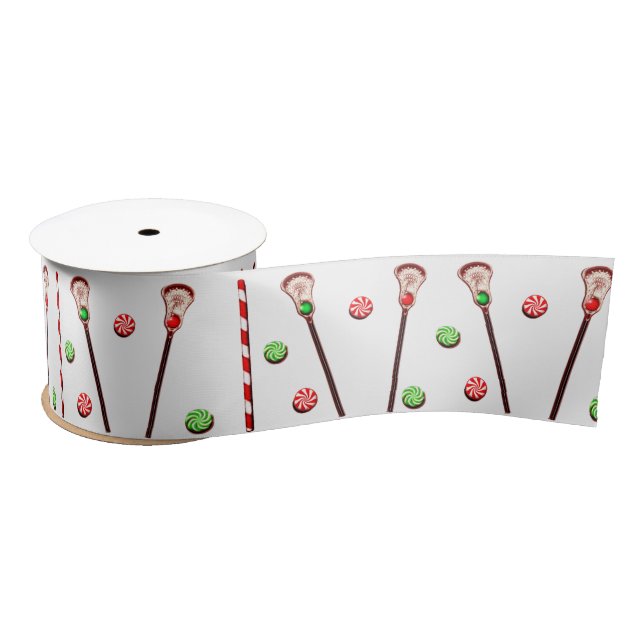 Lacrosse Holiday Gift Satin Ribbon (Spool)