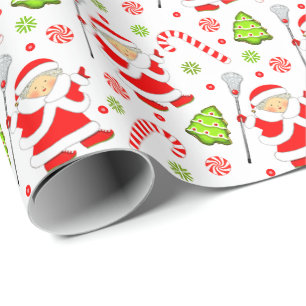 Lacrosse Holiday Gift Wrapping Paper