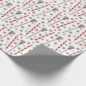 Lacrosse Holiday Gift Wrapping Paper (Corner)