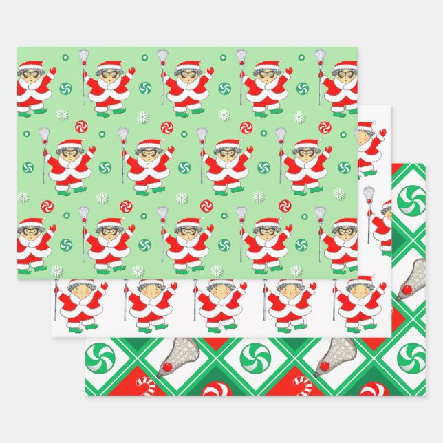 Lacrosse Holiday Gift Wrapping Paper (Set)