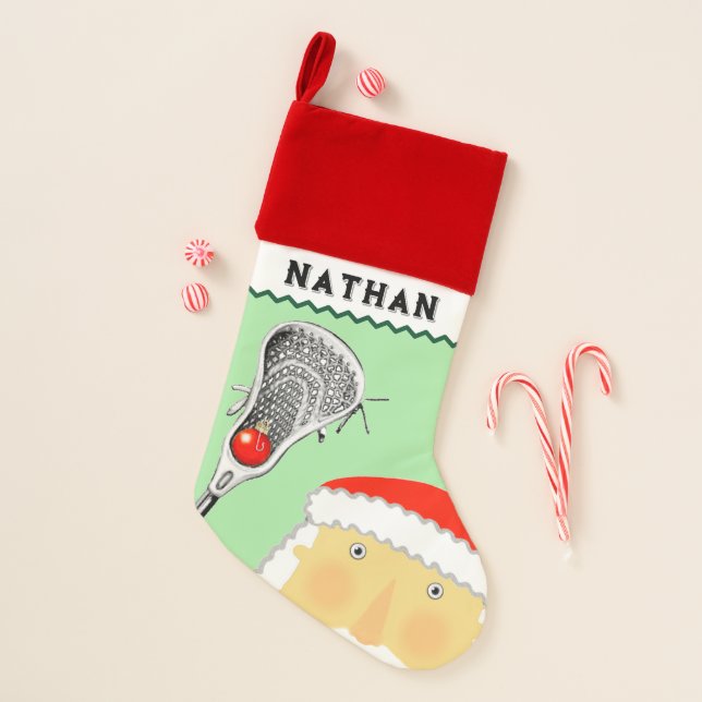 Lacrosse Holiday Gifts Large Christmas Stocking (Front)