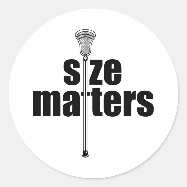 Lacrosse Humor SizeGeneral Sticker (Front)