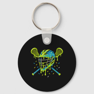 Lacrosse Ice Cream Drip Lax Boys Helmet Stick Yout Keychain