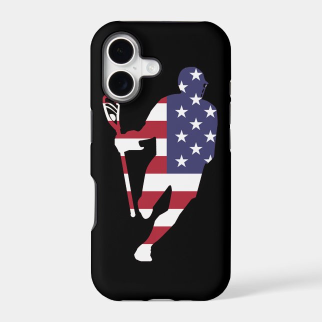 Lacrosse IRH US Flag Iphone Case (Back)