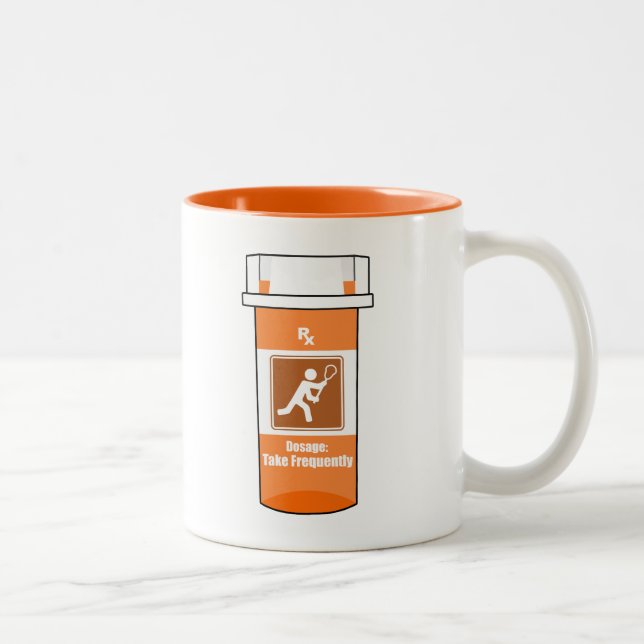 Lacrosse Is My Drug Two-Tone Coffee Mug (Right)