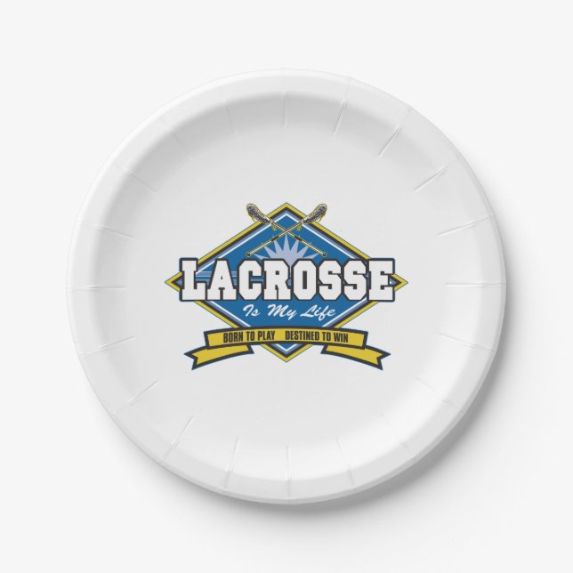 Lacrosse is My Life Paper Plates (Front)