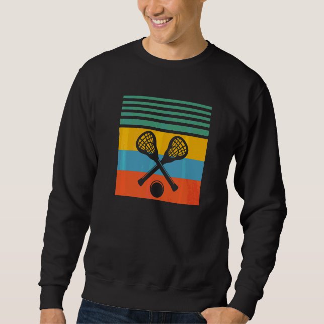 Lacrosse Lacrosse Game Retro Sweatshirt (Front)