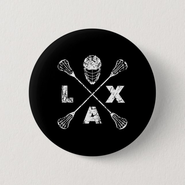 Lacrosse Lax Cross Axis  Button (Front)