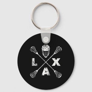 Lacrosse Lax Cross Axis Keychain