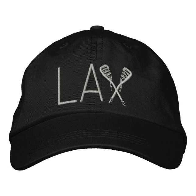 Lacrosse LAX Embroidered Lacrosse Sticks Cap (Front)