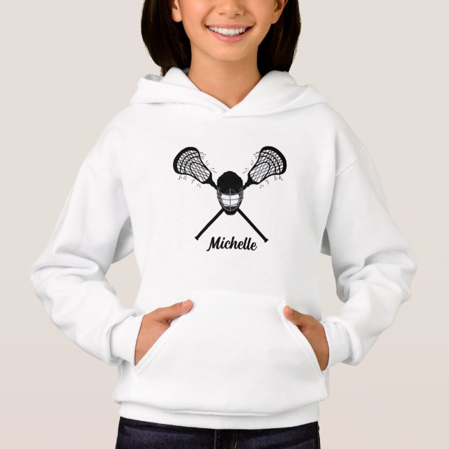 Lacrosse Lax Personalized Name Hoodie (Front)
