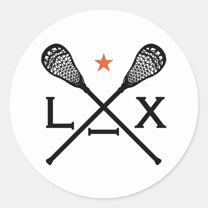 Lacrosse Lax Round Stickers