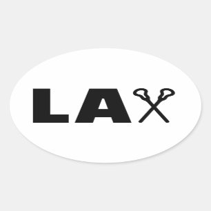Lacrosse Lax sticks Oval Sticker