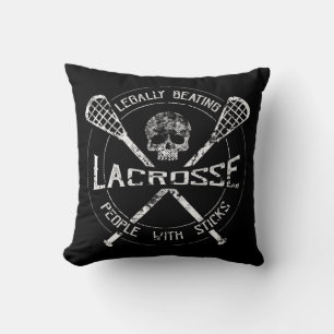Lacrosse Legally Beating People With Sticks-Fun De Throw Pillow