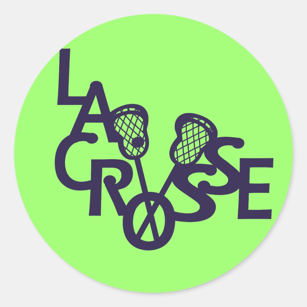 Lacrosse Letters Classic Round Sticker Zazzle