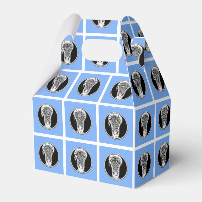 Lacrosse Light Blue Favor Boxes (Front Side)