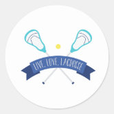 Lacrosse Sticks Crossed with Ball - Indy Sport Stickers