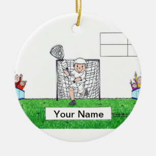 Lacrosse, Male - Blank Ceramic Ornament