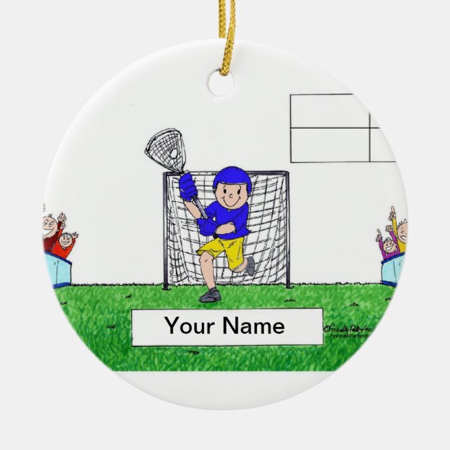LaCrosse - Male Ceramic Ornament (Front)