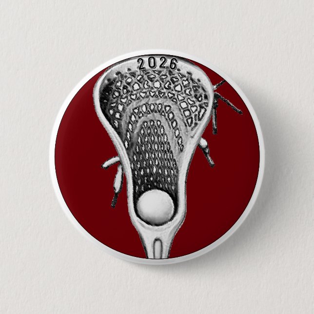 Lacrosse Maroon Team Gifts Button (Front)