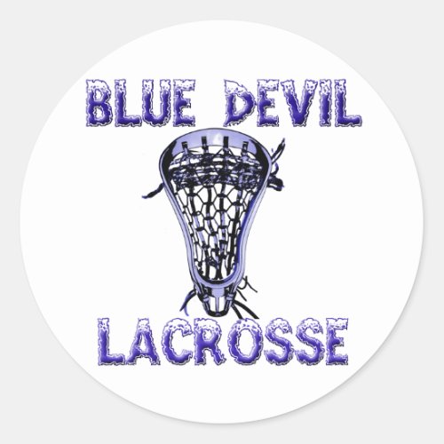 Lacrosse Mascot BlueDevil Sticker