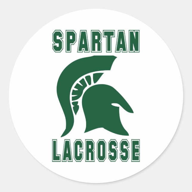 Lacrosse Mascot Spartan Sticker (Front)