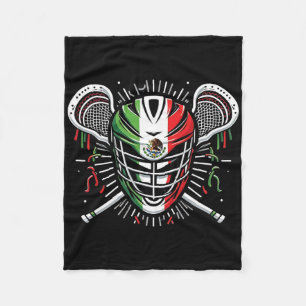 Lacrosse Mexican Flag Helmet Stick Mexican Indepen Fleece Blanket
