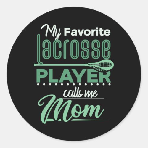 Lacrosse Mom Classic Round Sticker