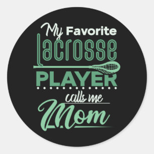 Lacrosse Mom Classic Round Sticker