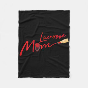 Lacrosse Mom Cool Sport Lax Mama Mommy Momma Wife Fleece Blanket