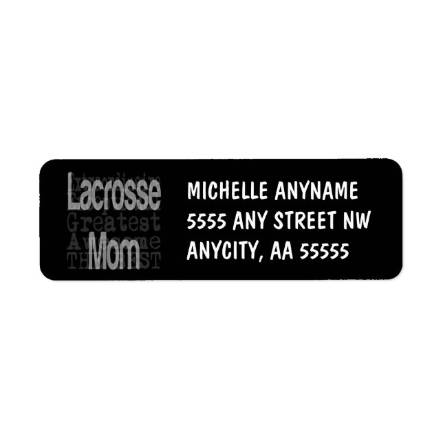Lacrosse Mom Extraordinaire Label (Front)
